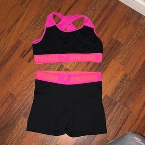 Gymshark shorts and sports bra set